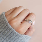 "FAITH OVER FEAR" Sterling Silver Cross Ring