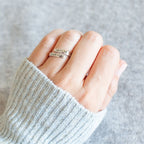 "FAITH OVER FEAR" Sterling Silver Cross Ring