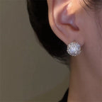 Double-Sided Sparkling Crystal Ball Earrings