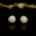 Double-Sided Sparkling Crystal Ball Earrings