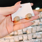 Double-Sided Sparkling Crystal Ball Earrings