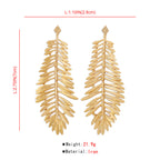 Palm Leaf Big Tassel Earrings