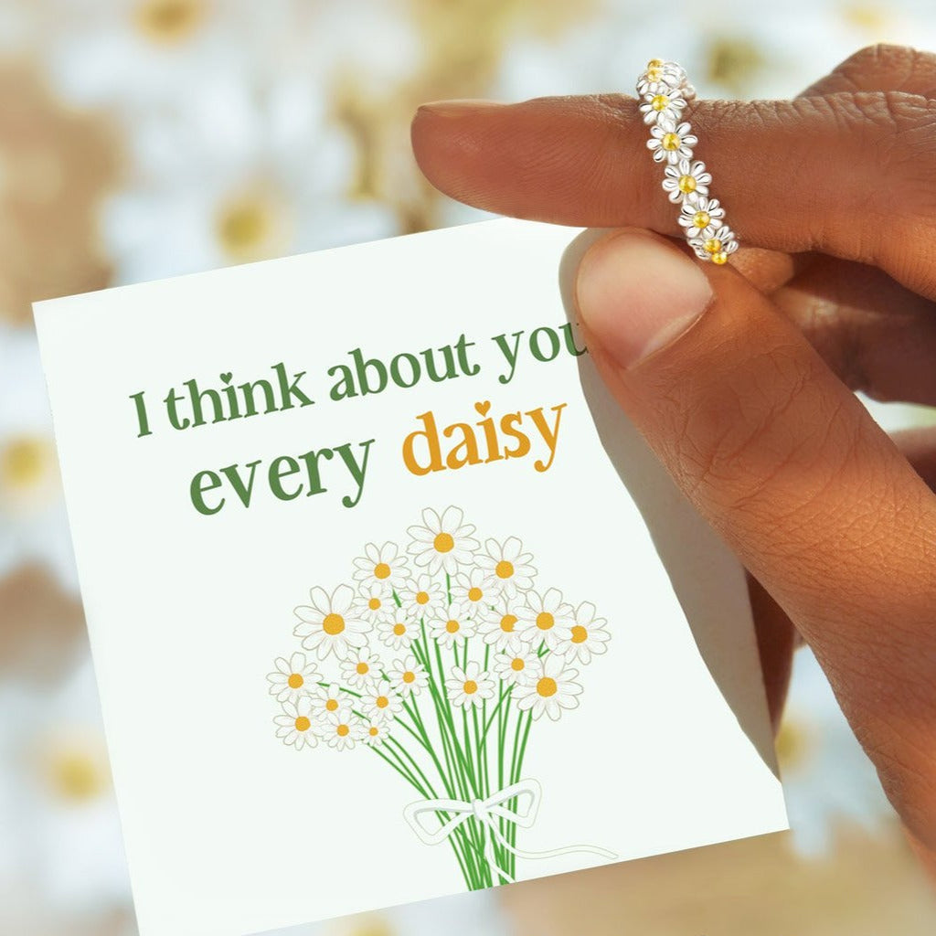 DAISY RING - Gift For Loved One, S925 Sterling Silver