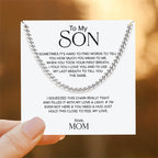 "To My Son, I Love You" Link Chain Necklace