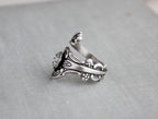 S925 Sterling Silver White Opal Spoon Ring