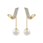 Crystal Erin Pearl Drop Earrings