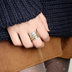 Bohemian Meditation Wide Band Spinner Ring