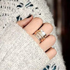 Bohemian Meditation Wide Band Spinner Ring