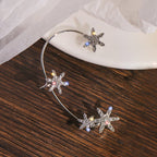 Snowflake Windmill Rotatable Style Zircon Earrings