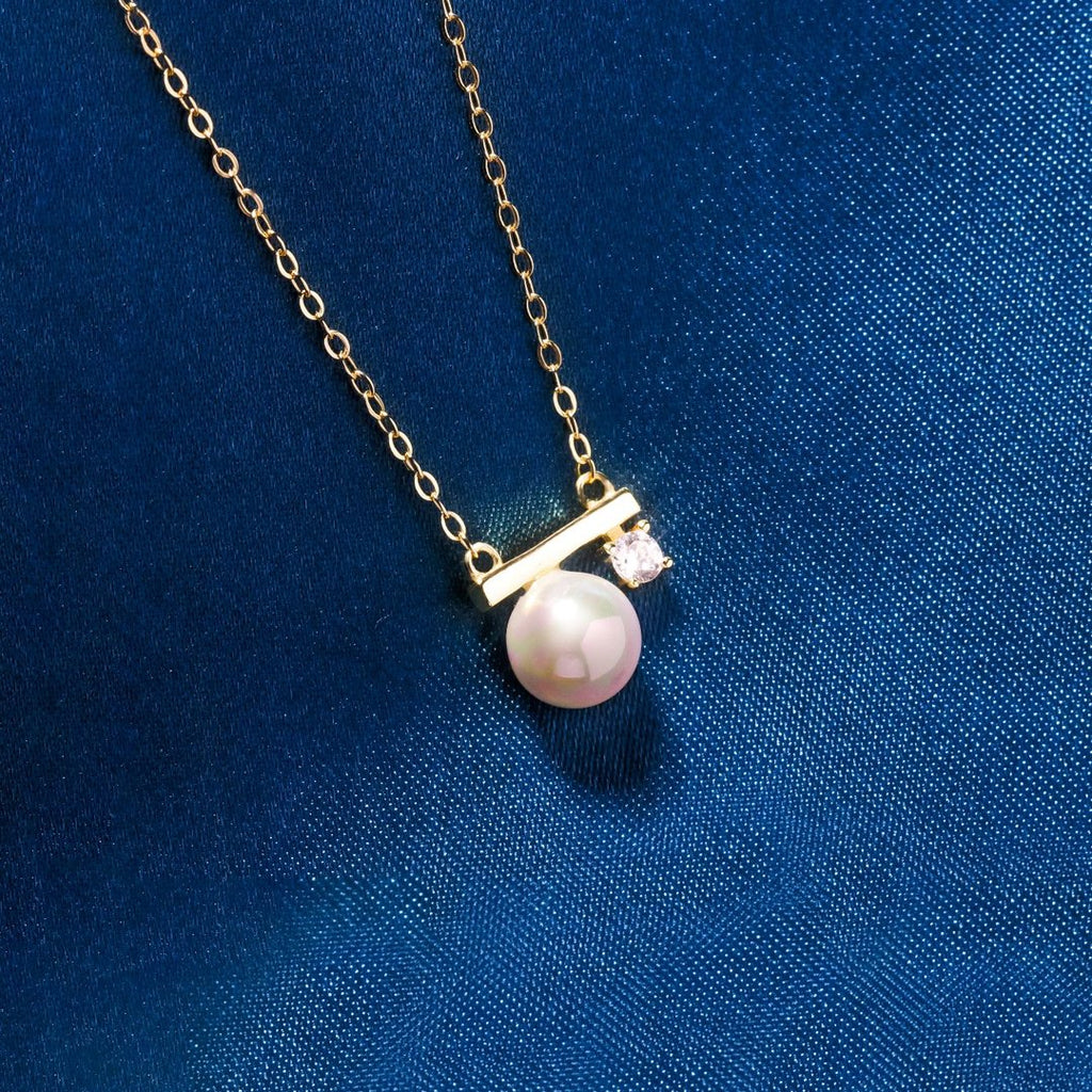 S925 Life is 90% How You React it Pearl Balance Necklace
