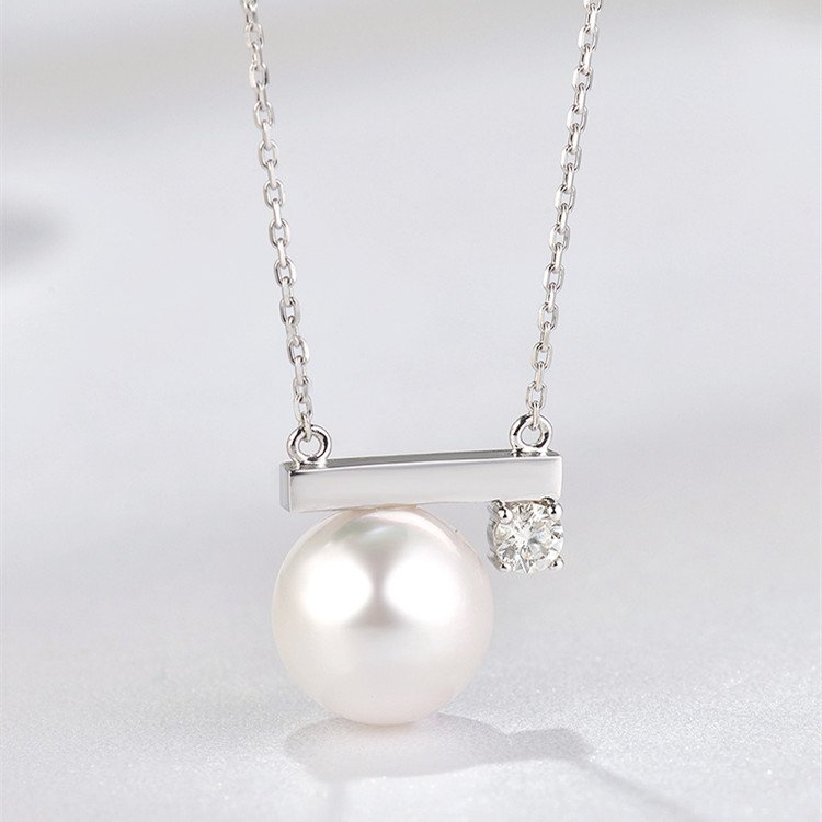 S925 Life is 90% How You React it Pearl Balance Necklace