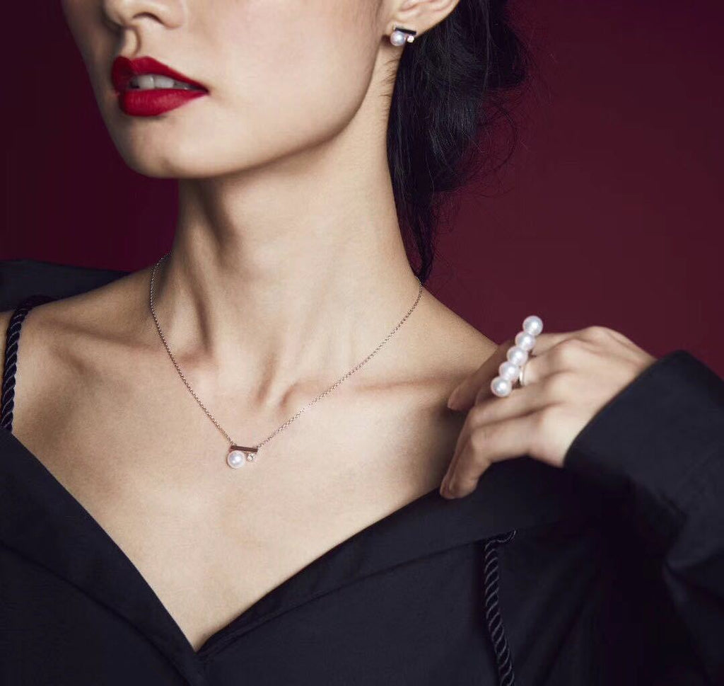 S925 Life is 90% How You React it Pearl Balance Necklace