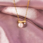 S925 Life is 90% How You React it Pearl Balance Necklace