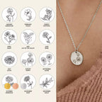 Wildflower Engraved Necklace