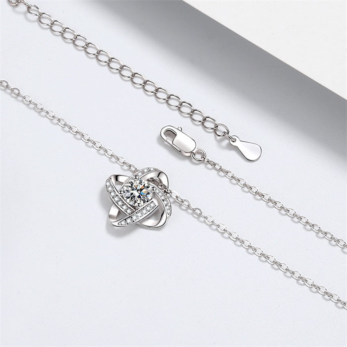 To My Beautiful Daughter - Forever Love Knot Sterling Silver Necklace