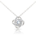 To My Beautiful Daughter - Forever Love Knot Sterling Silver Necklace