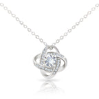 To My Beautiful Daughter - Forever Love Knot Sterling Silver Necklace