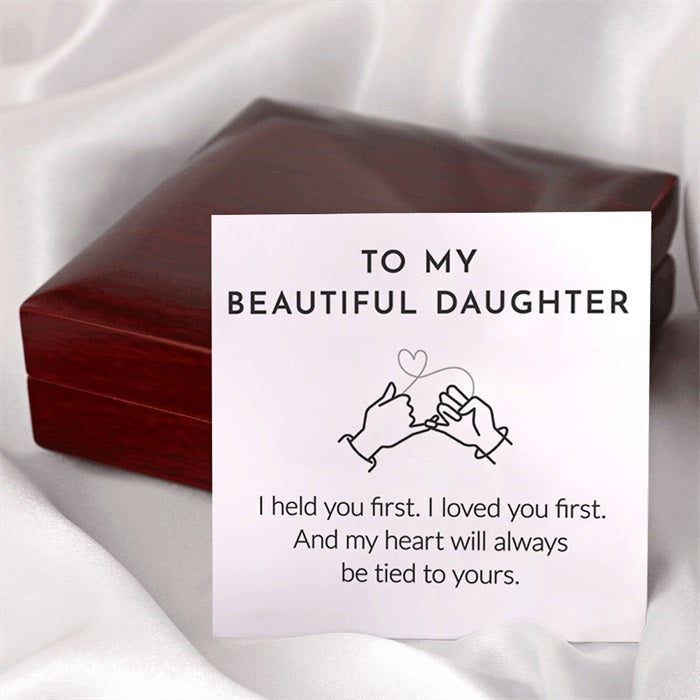 To My Beautiful Daughter - Forever Love Knot Sterling Silver Necklace