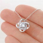 To My Beautiful Daughter - Forever Love Knot Sterling Silver Necklace