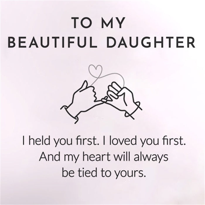 To My Beautiful Daughter - Forever Love Knot Sterling Silver Ring
