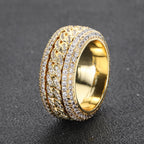Golden Slumber Cuban Spinning Anxiety Ring