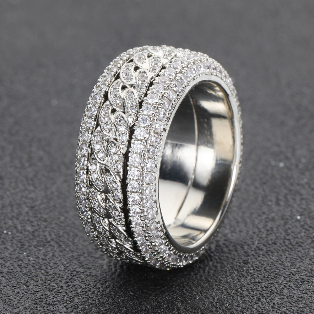 Golden Slumber Cuban Spinning Anxiety Ring
