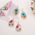 Water Drop Daisy Flower Earrings