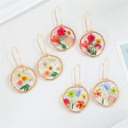 Irregular Circle Dried Flower Earrings