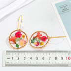 Irregular Circle Dried Flower Earrings