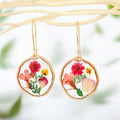 Irregular Circle Dried Flower Earrings