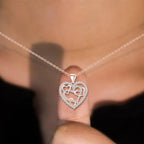 Interlocking Hearts Necklace - '' Sisters of my soul & Friends of my heart''