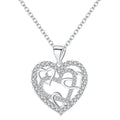Interlocking Hearts Necklace - '' Sisters of my soul & Friends of my heart''
