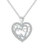 Interlocking Hearts Necklace - '' Sisters of my soul & Friends of my heart''