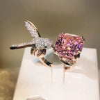 Hummingbird Zircon Adjustable Open Ring