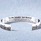 For Love - To My Smokin' Hot Woman Wave Cuff Bracelet