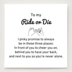 To My Ride Or Die Pinky Promise Ring