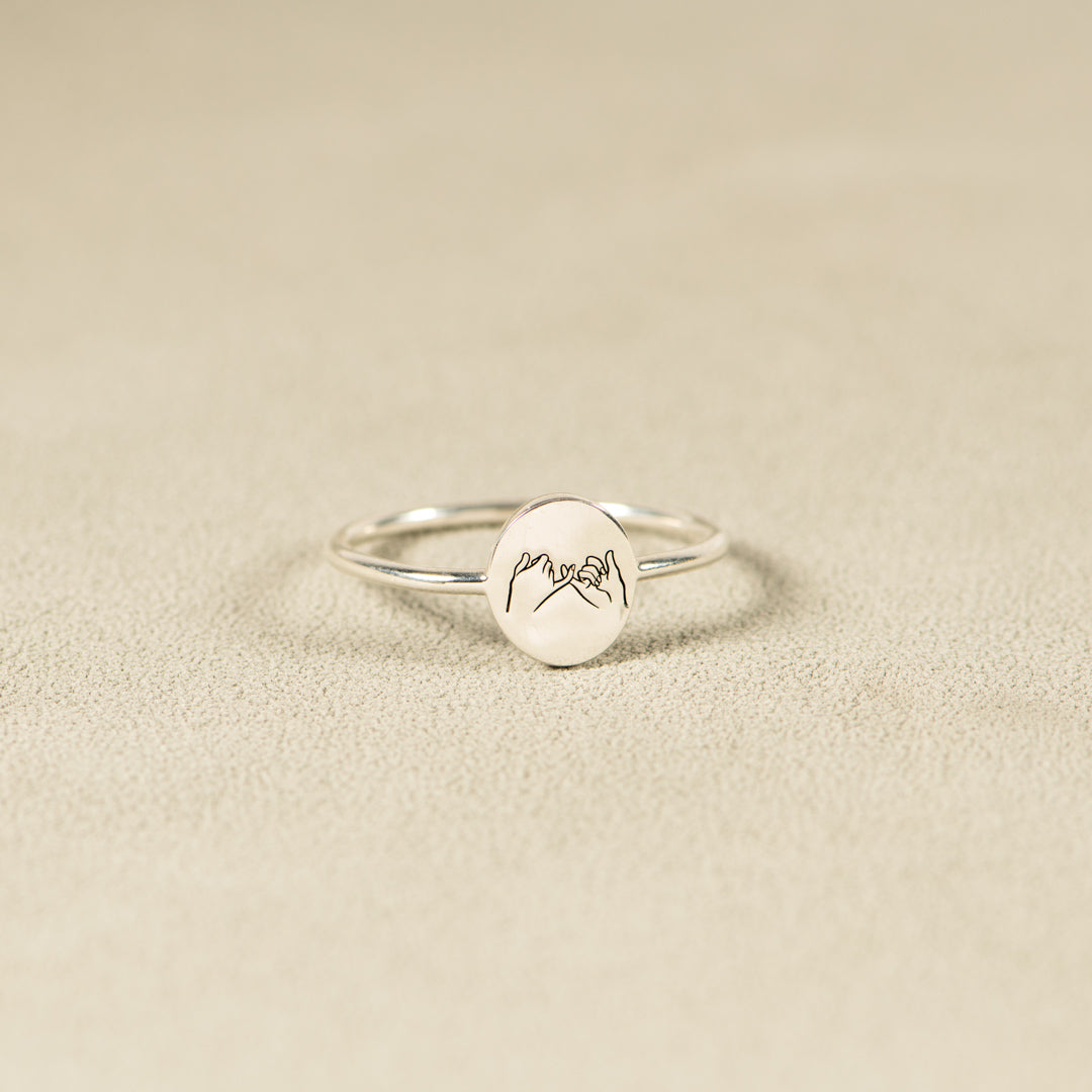 To My Ride Or Die Pinky Promise Ring