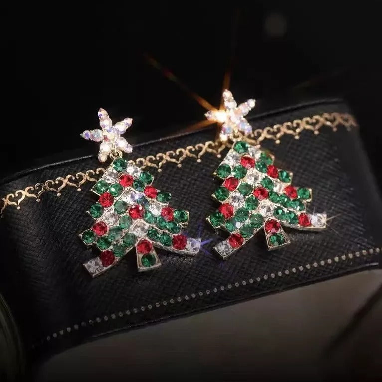 Shiny Christmas Tree Earrings | Perfect Gift