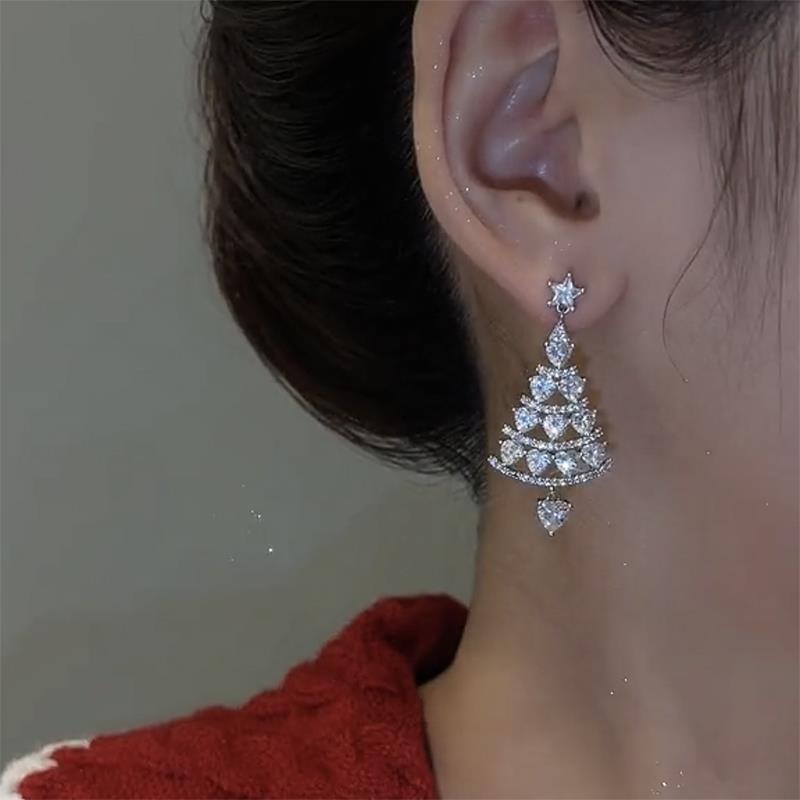 Shiny Christmas Tree Earrings | Perfect Gift