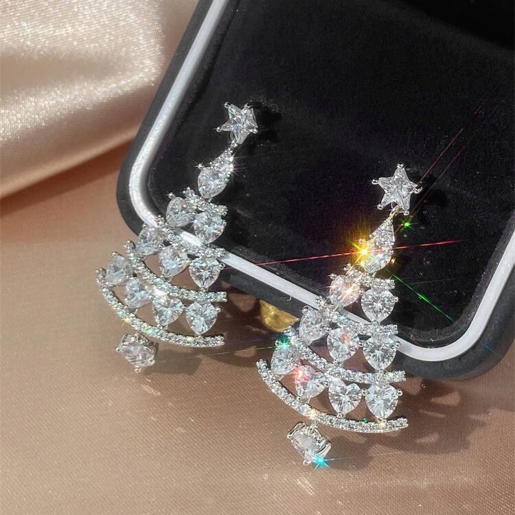Shiny Christmas Tree Earrings | Perfect Gift