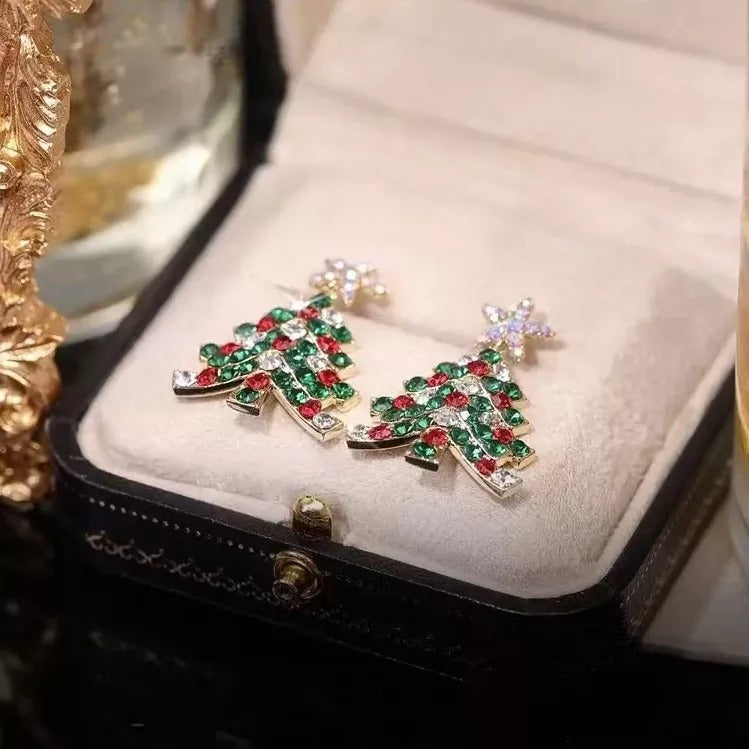 Shiny Christmas Tree Earrings | Perfect Gift