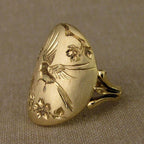 Hummingbird Flower Ring