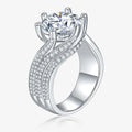 3-Carat Super Sparkling Round Moissanite Ring