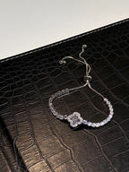 Tennis Bracelet Round Cut Created Moissanite