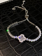 Tennis Bracelet Round Cut Created Moissanite