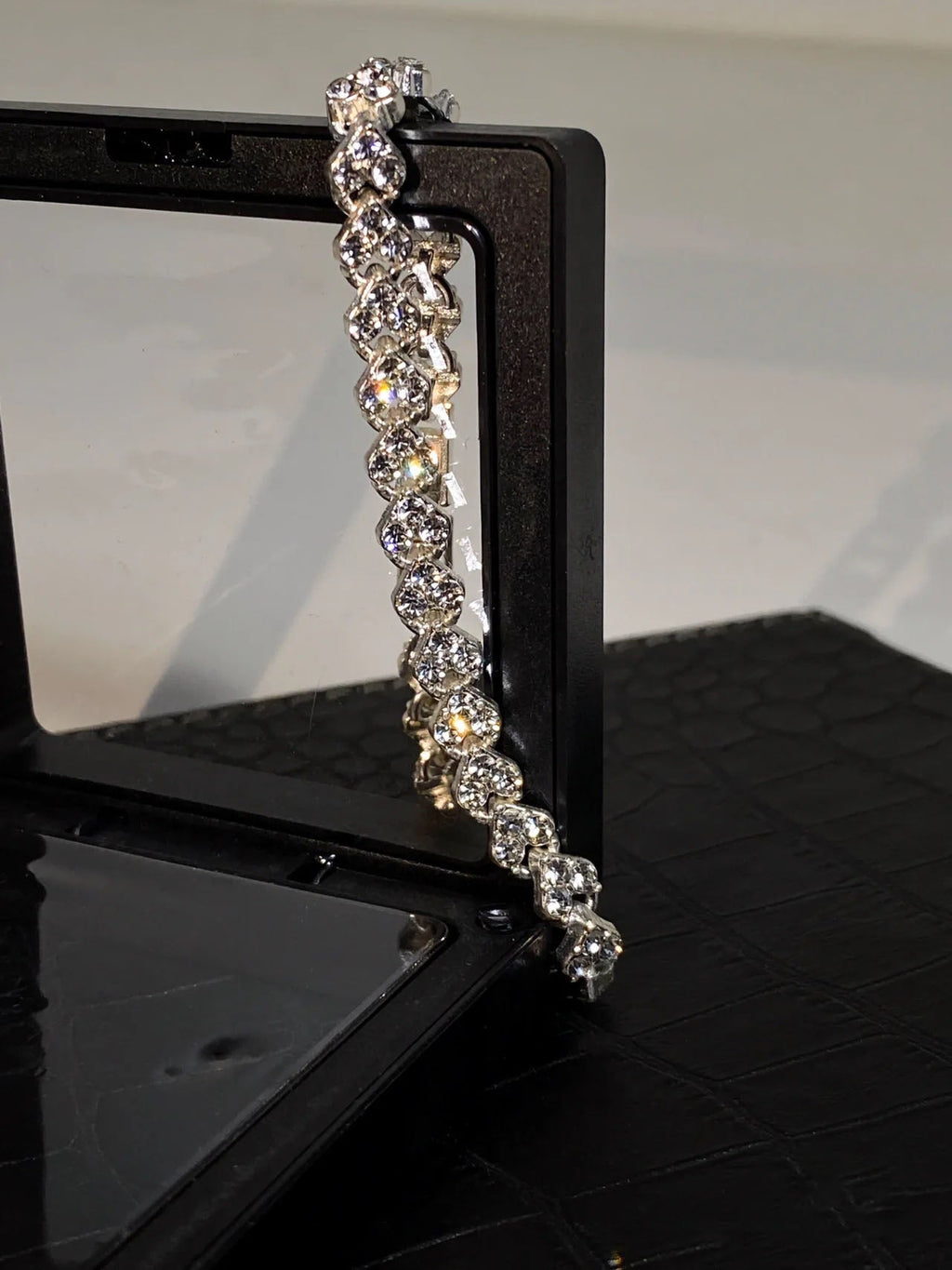 Tennis Bracelet Round Cut Created Moissanite