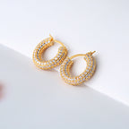 Sparkling Hoop Fashion Earrings