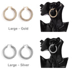 Sparkling Hoop Fashion Earrings
