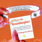 For Granddaughter - I'll Always Be There For You Wave Cuff Bracelet