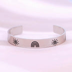 For Granddaughter - I'll Always Be There For You Wave Cuff Bracelet